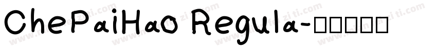 ChePaiHao Regula字体转换